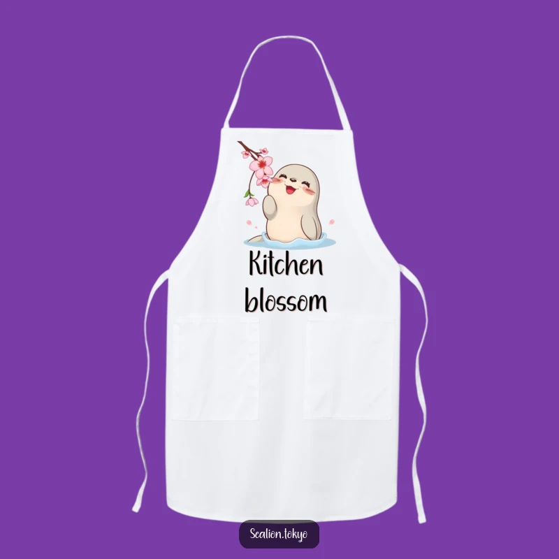 Funny Sea Lion Blossom Apron: Cook with Joy and Playful Flair