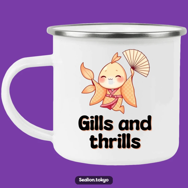 Funny Seafish Kimono Camping Mug - Rugged & Hilarious Outdoor Gift