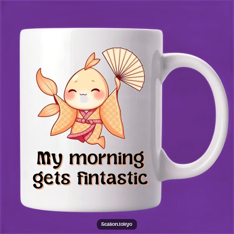 Funny Seafish Kimono Dancer Mug - Elegant & Humorous Gift for Her