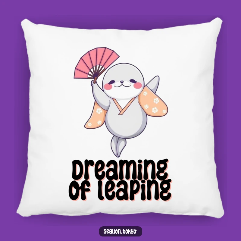 Cozy Funny Sealion Pillow: Lively Leaping Cushion, Comfy Humorous Gift!