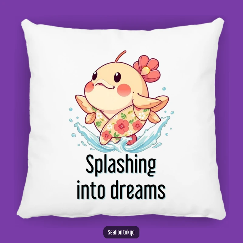 Funny Splashing Fish Pillow - Cozy & Hilarious Water Accent