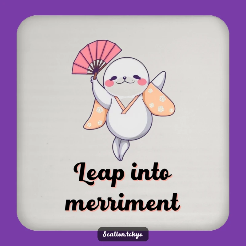 Funny Sealion Leaping Coaster Set: Protect Surfaces with Energetic Art!