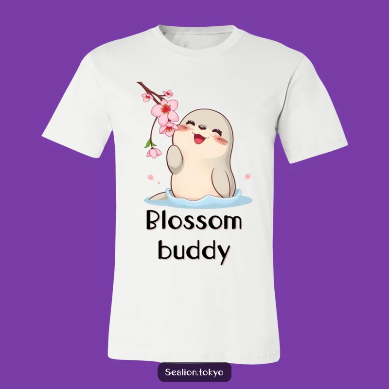 Funny Sea Lion Blossom Tee: Wear Adorable Playfulness and Humor