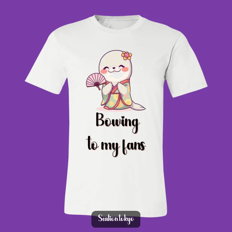 Funny Sealion Kimono T-Shirt: Happy Bowing Animal Tee, Great Humorous Gift!