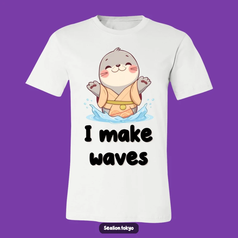 Funny Sealion Kimono T-Shirt: Playful Splashy Animal, Fun Gift!