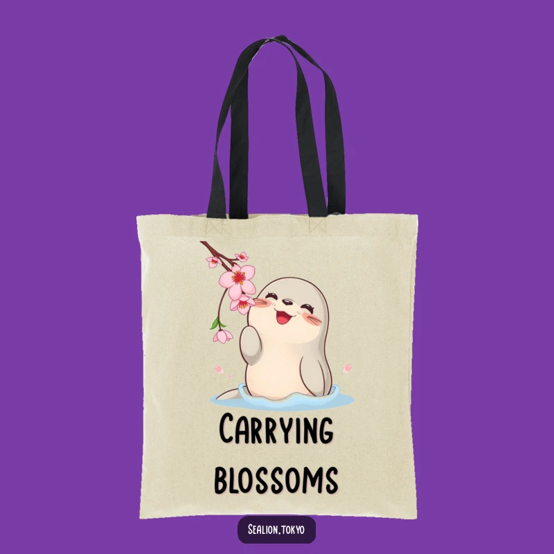 Funny Sea Lion Blossom Tote: Carry Your Essentials with Playful Charm
