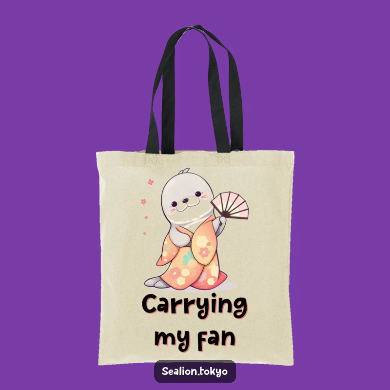 Funny Sea Lion Kimono Tote: Carry Elegance and Humor Daily