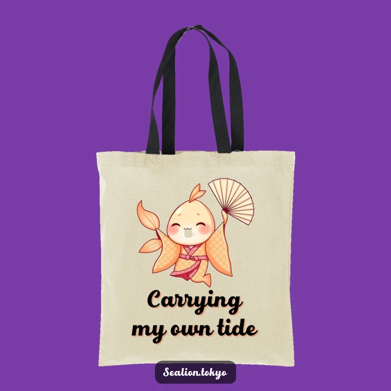 Funny Seafish Kimono Tote Bag - Chic & Humorous Carryall Gift